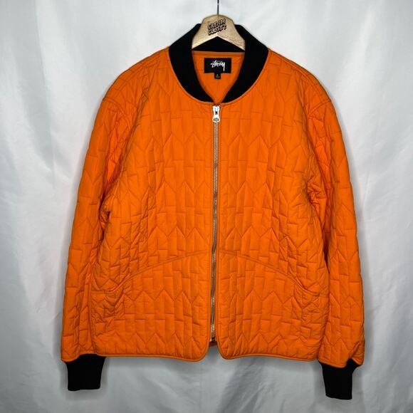 Stussy Other - Stussy S Quilted Liner Nylon Bomber Jacket in Orange L
